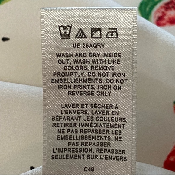 VAN HEUSEN / Watermelon Novelty Print Short Sleeve Blouse Size XXL - Picture 5 of 8